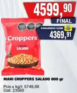 Maxiconsumo Croppers mani salado oferta