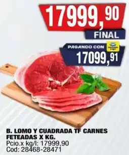 Maxiconsumo B. lomo y cuadrada tf carnes feteadas oferta