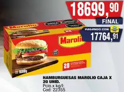 Maxiconsumo Marolio hamburguesas caja oferta
