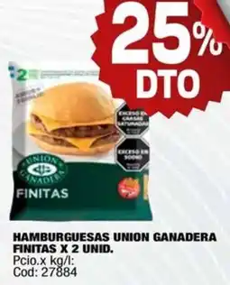 Maxiconsumo Finitas hamburguesas union ganadera oferta