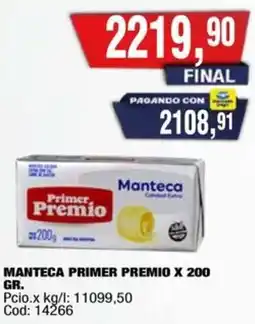 Maxiconsumo Primer premio manteca oferta