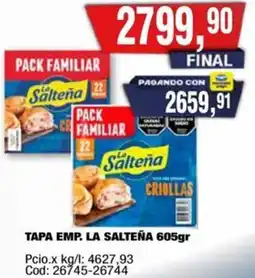 Maxiconsumo La salteña tapa emp. oferta