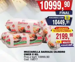 Maxiconsumo Barraza muzzarella cilindro chico oferta