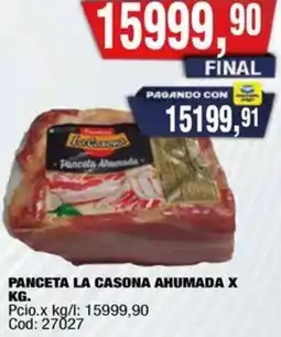 Maxiconsumo La casona panceta ahumada oferta