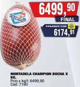 Maxiconsumo Champion mortadela bocha oferta