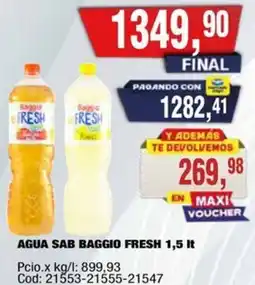 Maxiconsumo Baggio agua sab fresh oferta