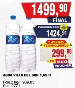 Maxiconsumo Villa del sur agua oferta