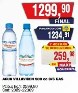 Maxiconsumo Villavicen agua oferta