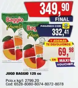Maxiconsumo Baggio jugo oferta