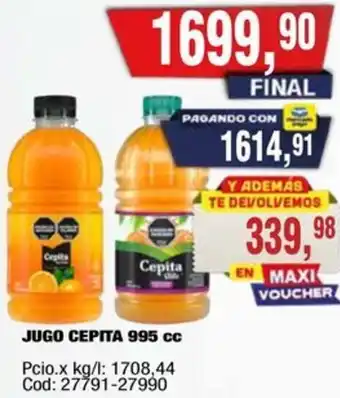 Maxiconsumo Cepita jugo oferta