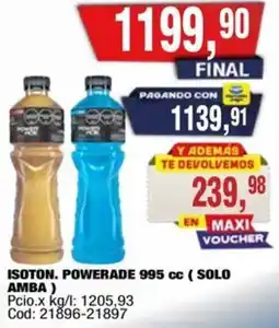 Maxiconsumo Powerade isoton. oferta