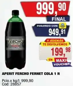 Maxiconsumo Fercho aperit fernet cola oferta