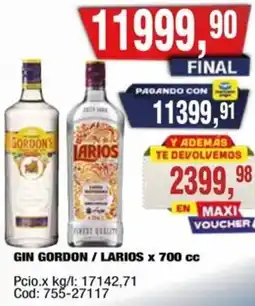 Maxiconsumo Gordon / larios gin oferta