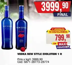 Maxiconsumo New style vodka evolution oferta