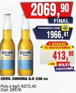 Maxiconsumo Corona cerv. 0.0 oferta
