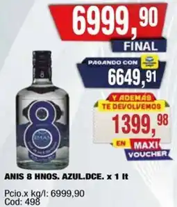 Maxiconsumo 8 hnos. anis azul.dce. oferta
