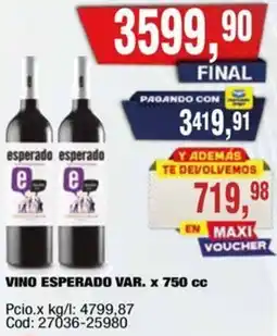Maxiconsumo Esperado vino var. oferta