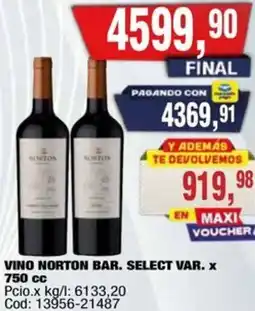 Maxiconsumo Norton bar. vino select var. oferta
