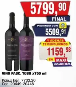 Maxiconsumo Pasc. toso vino oferta