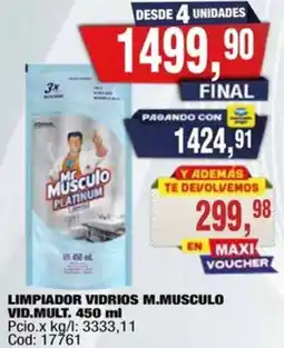 Maxiconsumo Mr. musculo limpiador vidrios vid.mult. oferta