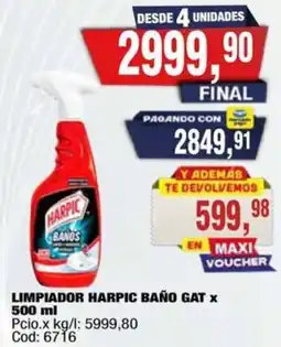 Maxiconsumo Harpic baño gat limpiador oferta