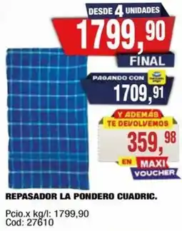 Maxiconsumo La pondero repasador cuadric. oferta