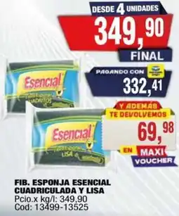 Maxiconsumo Esencial fib. esponja cuadriculada y lisa oferta