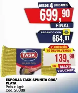 Maxiconsumo Task esponja spunita oro/ plata oferta