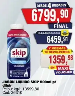 Maxiconsumo Skip jabon liquido oferta