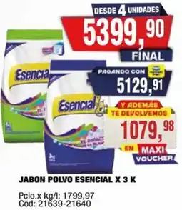 Maxiconsumo Esencial jabon polvo oferta