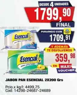Maxiconsumo Esencial jabon pan oferta