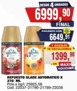 Maxiconsumo Glade repuesto automatico oferta