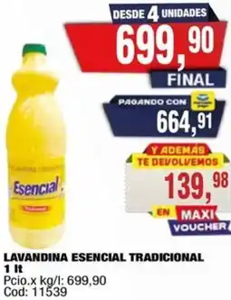 Maxiconsumo Esencial lavandina tradicional oferta