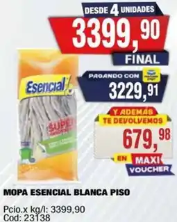 Maxiconsumo Esencial mopa blanca piso oferta