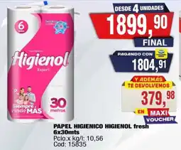 Maxiconsumo Higienol papel higienico fresh oferta