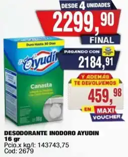 Maxiconsumo Ayudín desodorante inodoro oferta