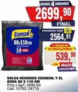 Maxiconsumo Esencial y el buda bolsa residuos oferta
