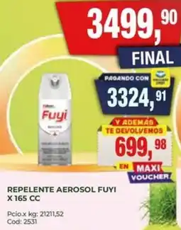 Maxiconsumo Fuyi repelente aerosol oferta