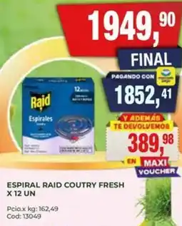 Maxiconsumo Raid espiral coutry fresh oferta
