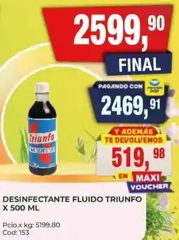 Maxiconsumo Triunfo desinfectante fluido oferta