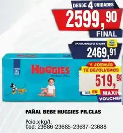 Maxiconsumo Huggies pañal bebe pr.clas oferta