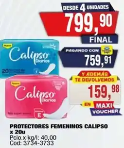 Maxiconsumo Calipso protectores femeninos oferta