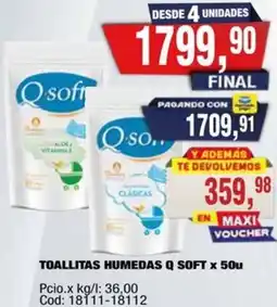Maxiconsumo Q soft toallitas humedas oferta