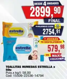 Maxiconsumo Estrella toallitas humedas oferta