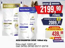 Maxiconsumo Dove aco/shampoo oferta