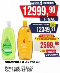 Maxiconsumo J&J shampoo oferta