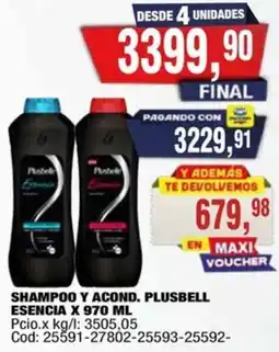 Maxiconsumo Plusbell esencia shampoo y acond. oferta
