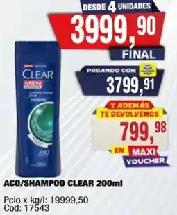 Maxiconsumo Clear aco/shampoo oferta