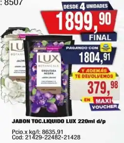 Maxiconsumo Lux jabon toc.liquido oferta