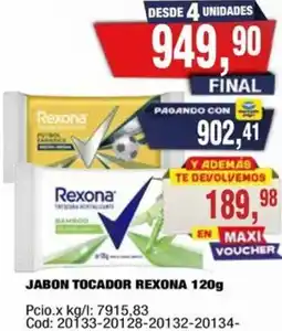 Maxiconsumo Rexona jabon tocador oferta
